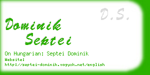 dominik septei business card